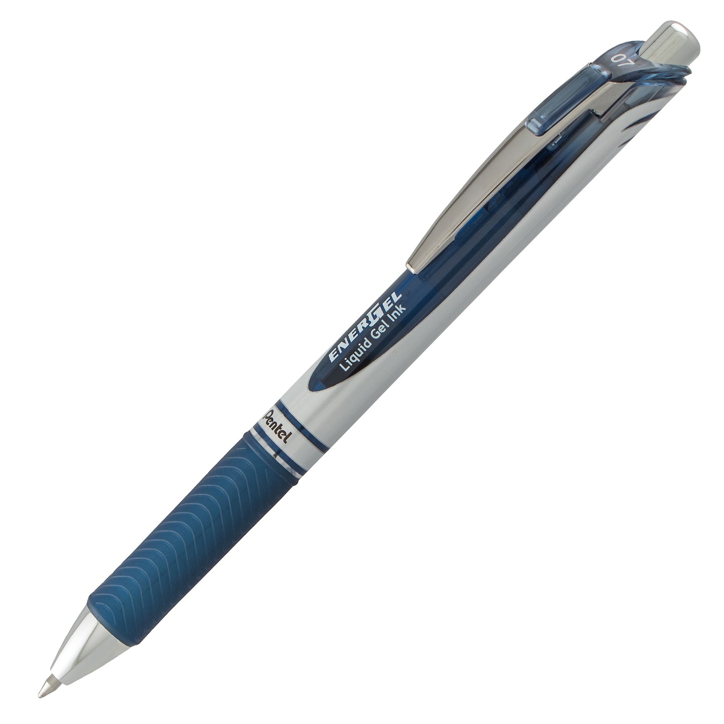 Pentel EnerGel RTX Retractable Liquid Gel Pen, (0.7mm) Metal Tip, Medium Line, Navy Blue Ink 2-Pk (BL77BP2CA)