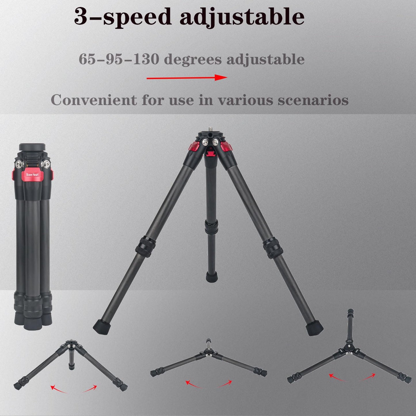 Liuliron Table Desk Carbon Fiber 3model Micro Desktop Mini Tripod for Insta360 Insta 360 X5 X4 X3 X2 R X GO 2 one R RS Camera Accessories (Red)