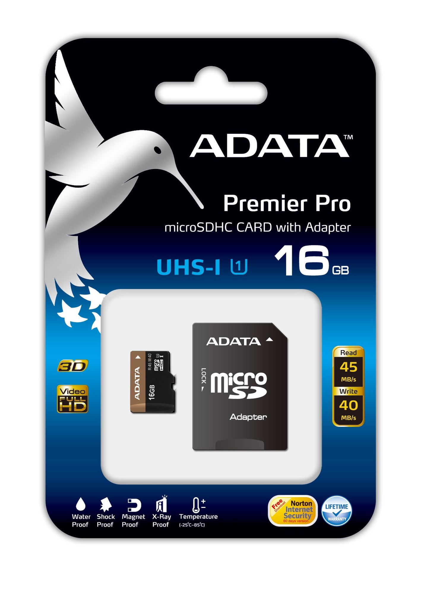 ADATA Premier Pro 16GB microSDHC UHS-I U1 Memory Card (AUSDH16GUI1-RA1)