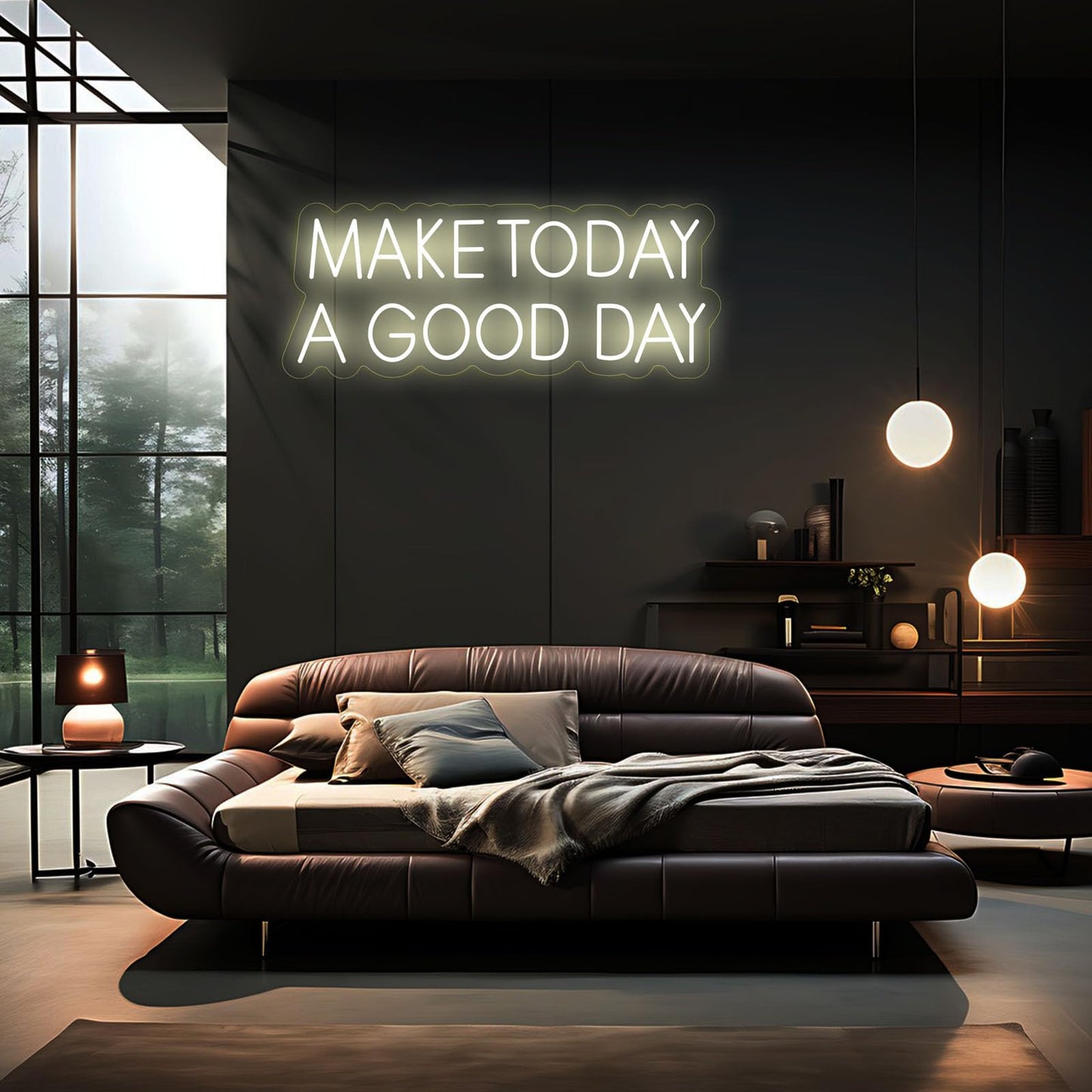 Make Today A Good Day Neon Sign Positive Led Neon Light for Wall Decor Inspirational Light Sign Wall Art LED Neon Light Up Sign for Party Wedding