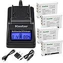 Kastar Fast Charger + Battery (4-Pack) for Fujifilm NP-95 & Finepix F30, Finepix F31FD, Finepix Real 3D W1, Finepix X30, Finepix X100, Finepix X100T
