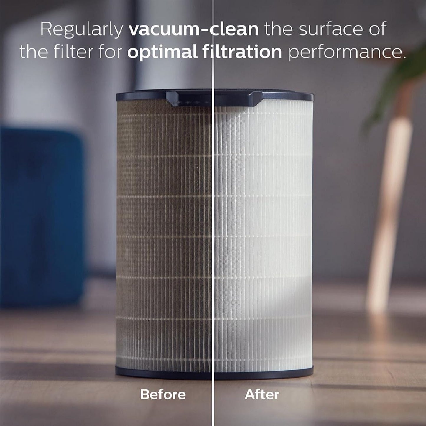 Philips Genuine Replacement Filter Integrated 3-in-1, 12 months lifetime HEPA+Active Carbon+Pre-filter, Filters 99.97% @ 0.003 um, Filters gases