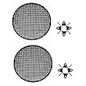 Pair of 12 Inch 12" Universal Metal Car Audio Speaker SubWoofer Waffle Grill Protector Cover with Clips and Screws