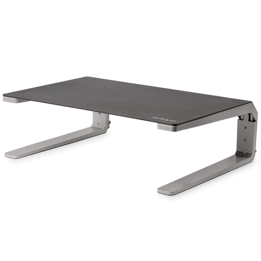 StarTech.com Monitor Riser Stand - for up to 32" (22lb/10kg) Monitor - Height Adjustable - Computer Monitor Riser - Steel and Aluminum (MONSTND)
