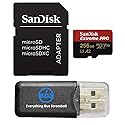 SanDisk 256GB 200MB/s Extreme Pro UHS-I MicroSD Card Compatible with GoPro Hero (2024) and Hero 13 Action Cameras (SDSQXCD-256G-GN6MA) Bundle with (1)