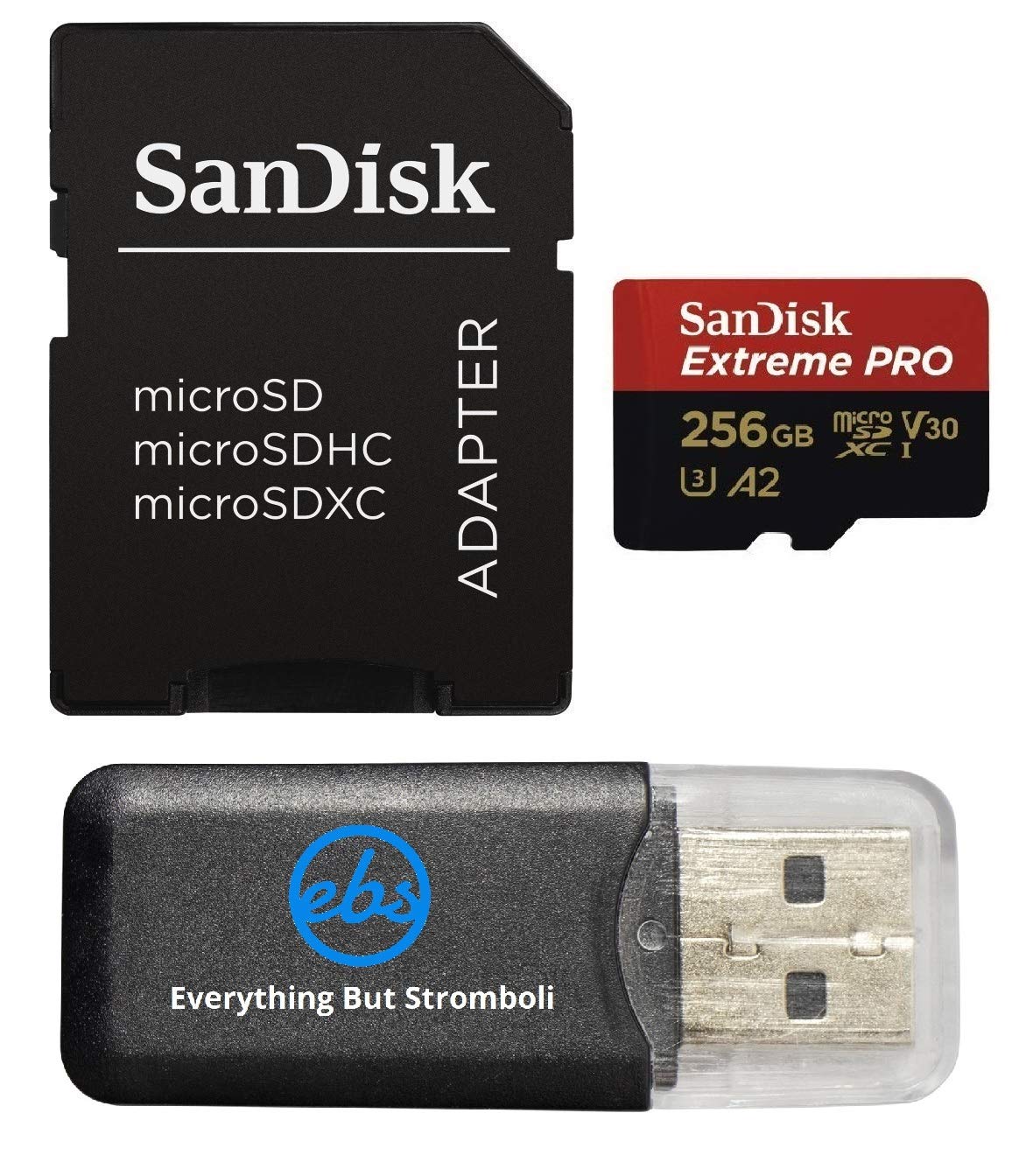 SanDisk 256GB 200MB/s Extreme Pro UHS-I MicroSD Card Compatible with GoPro Hero (2024) and Hero 13 Action Cameras (SDSQXCD-256G-GN6MA) Bundle with (1)