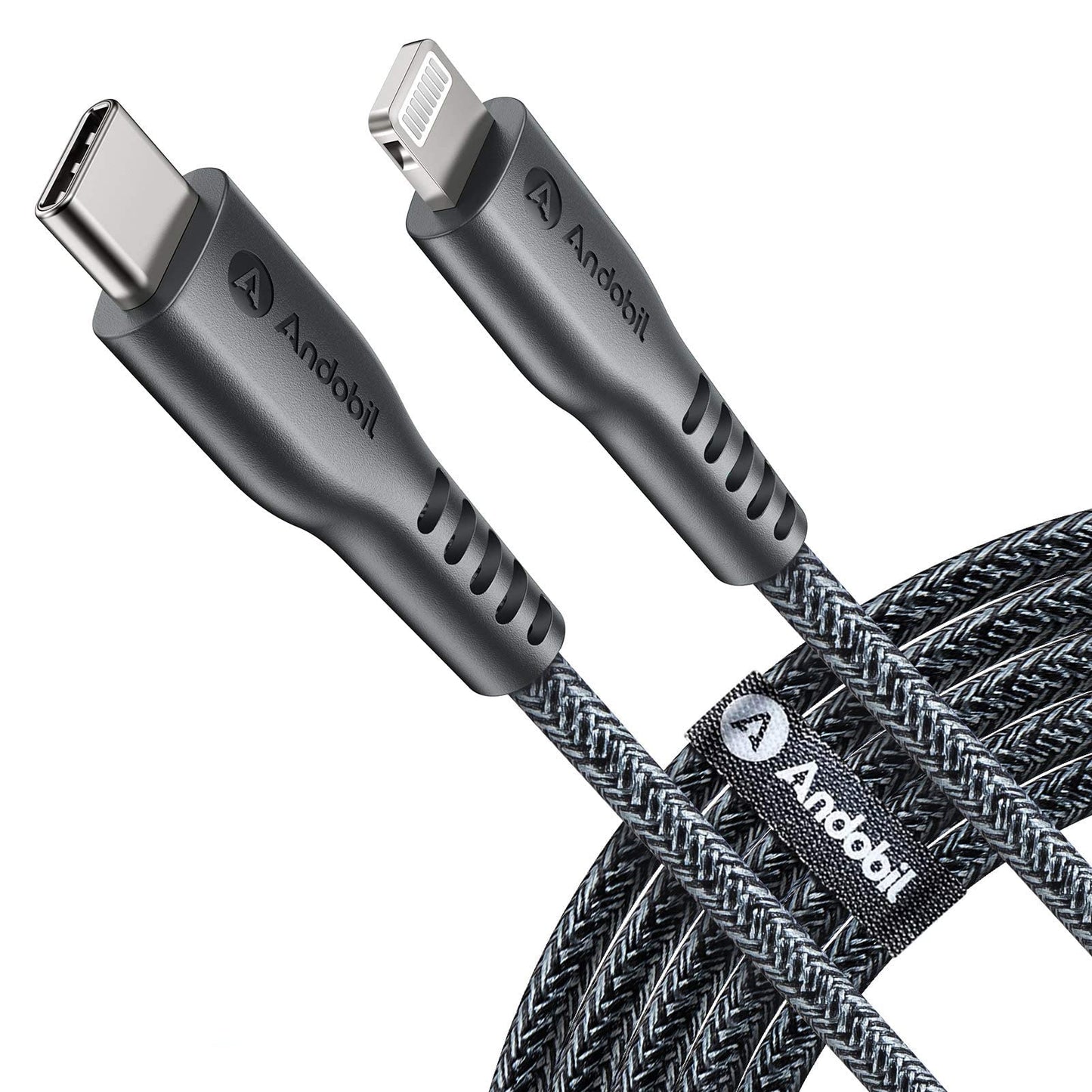 andobil [Military-Grade] Nylon USB C to Lightning Cable 6FT, [20W PD Fast Charging] Apple MFi Certified iPhone Charger Cord Compatible with iPhone 14…