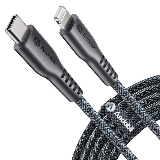 andobil [Military-Grade] Nylon USB C to Lightning Cable 6FT, [20W PD Fast Charging] Apple MFi Certified iPhone Charger Cord Compatible with iPhone 14…