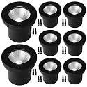 EAGLOD 12W LED Well Light, Low Voltage Landscape Ground Lights,12V-24V Outdoor In Ground Lights, IP67 Waterproof Landscape Lighting 5000K Daylight