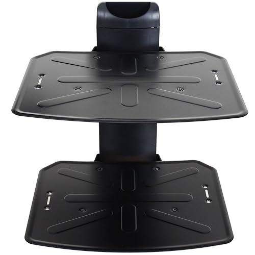 VideoSecu 2 Shelf Component Wall Mount Bracket for DVD/DVR/VCR/Cable Box/DDS Box/Blu-Ray/Game Station/Receiver MDVD04B WP6