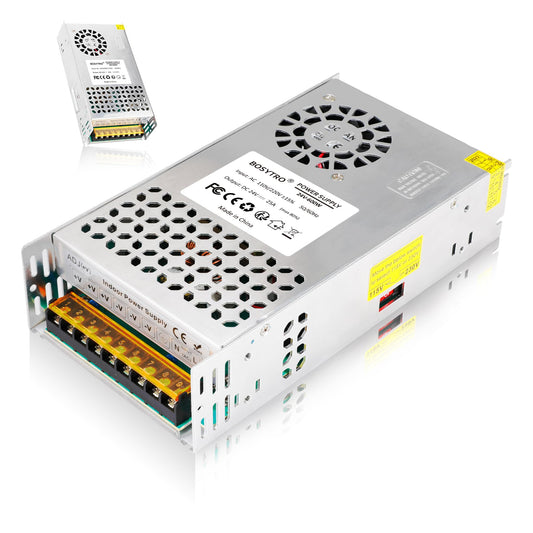 BOSYTRO 24V 25A 600W DC Switching Power Supply, AC 110v to 24v Converter (SMPS), 24 Volt Power Supply for LED Strip Light, CCTV Camera Security…