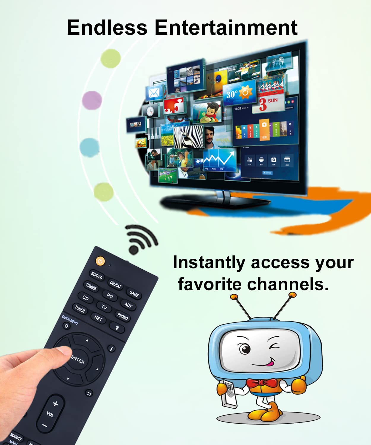 JISOWA Remote Control for Onkyo TX-RZ620 RC-911R TX-NR676 TX-RZ820 TX-RZ810 TX-NR585 TX-RZ720 TX-NR555 TX-NR656 TX-NR686 TX-NR757 TX-NR777 Network