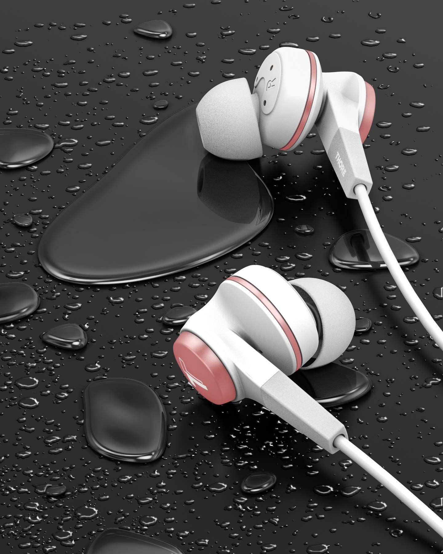 Thore iPhone Earphones (Apple MFi Certified) V120 in Ear Wired Lightning Earbuds (Sweat/Water Resistant) Headphones with Mic/Volume Remote for iPhone…