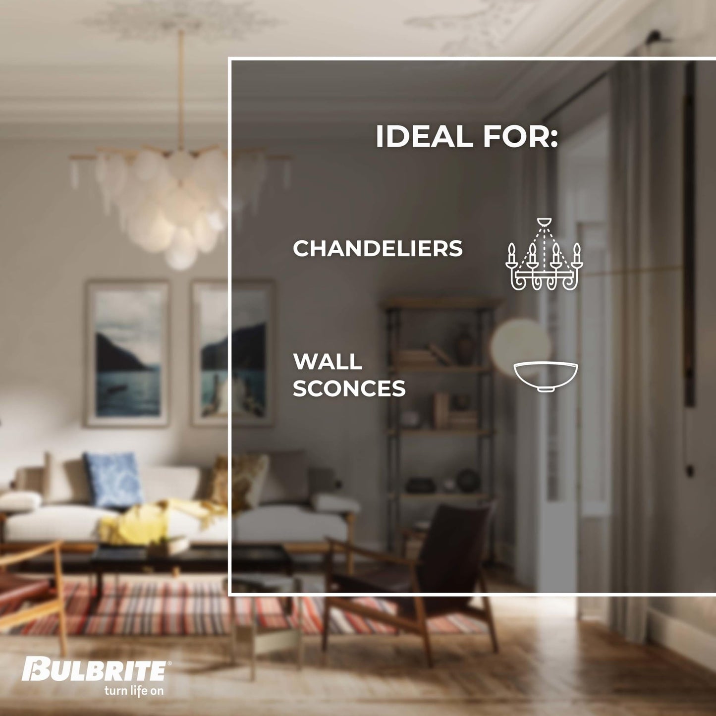 Bulbrite LED Filament Pack of (4) 3 Watt Dimmable 7.5 Inch T9 Light Bulb with Clear Glass Finish and Medium (E26) Base - 3000K (Soft White Light), 300
