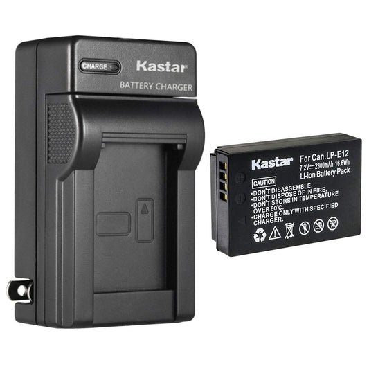 Kastar 1-Pack Battery and AC Wall Charger Replacement for Canon LP-E12 LPE12 Battery, Canon LC-E12 LC-E12E Charger, Canon EOS 100D, EOS M, EOS M2, EOS