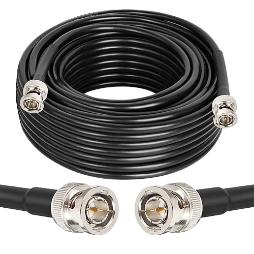 XRDS -RF 12G SDI Cables 50FT, SDI Video Cable 3G/6G/12G 75ohm BNC Male Cable Supports HD-SDI/3G/6G-SDI/4K/8K for Video Security Camera SDI Converter