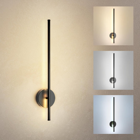 ASD LED 24" Linear Tube Wall Sconce, Modern Bathroom Light Bar | 3CCT, 360° Rotatable, Dimmable, ETL Listed | 8W 420LM 3000-5000K 100-277V | Bedroom