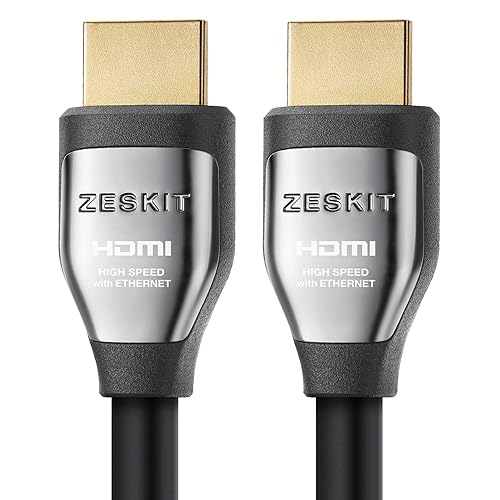 Zeskit Cinema Plus 4K 1.5ft (2-Pack) High Speed with Ethernet 22.28Gbps HDMI 2.0b Cable, Compatible with Dolby Vision 4K 60Hz HDR ARC 4:4:4 HDCP 2.2