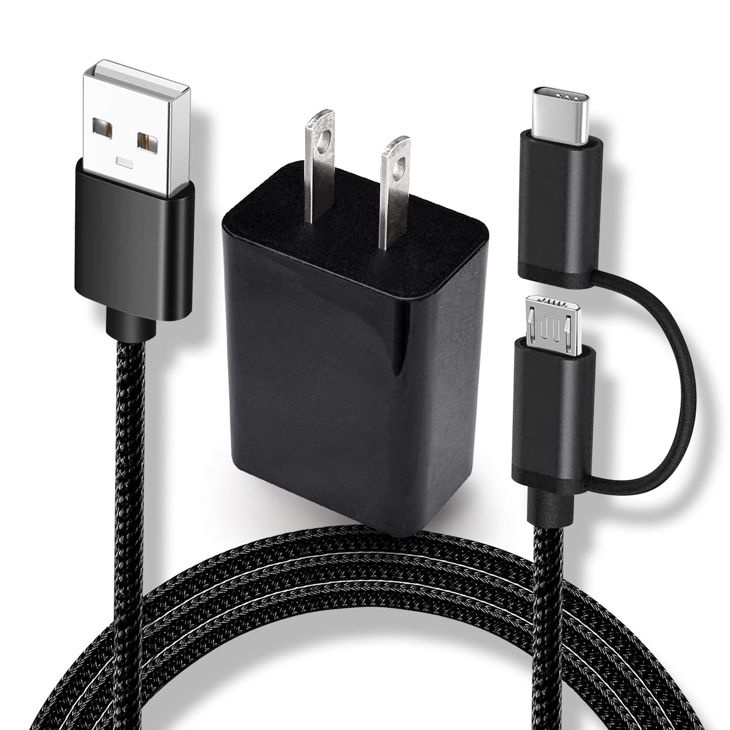 Type C&Micro USB Charging Cable for Kyocera Flip Phone DuraForce Pro 2(E6910/E6920)/Pro 3/Ultra 5G E7110,DuraXV Extreme E4810,Extreme+ E4811,DuraXE