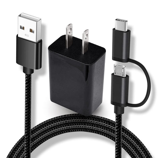 Type C&Micro USB Charging Cable for Kyocera Flip Phone DuraForce Pro 2(E6910/E6920)/Pro 3/Ultra 5G E7110,DuraXV Extreme E4810,Extreme+ E4811,DuraXE