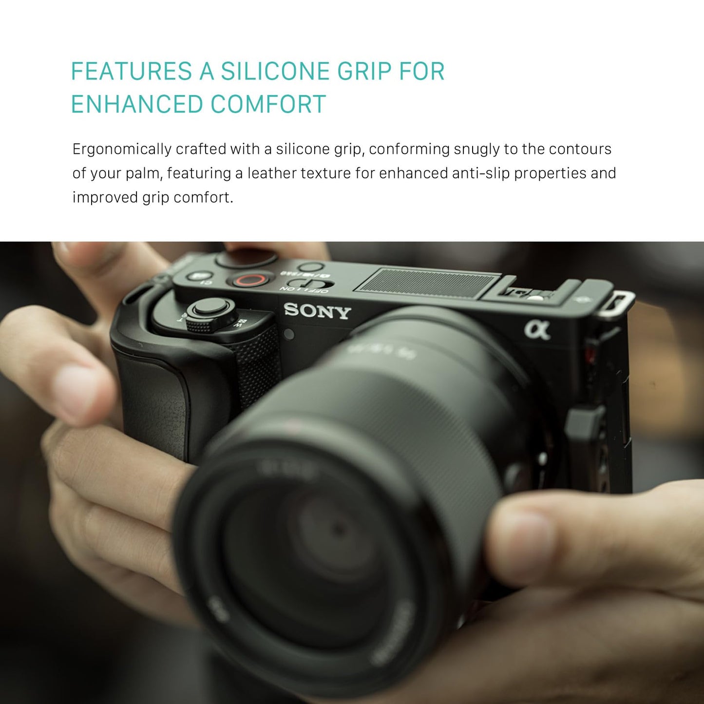 Tilta L-Bracket Mounting Plate Compatible with Sony ZV-E10 - Black | Lightweight Design | TA-T56-LMP-B