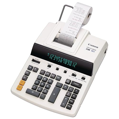 Canon Office Products CP1213DIII Desktop Printing Calculator, White, 6" x 11" x 17"