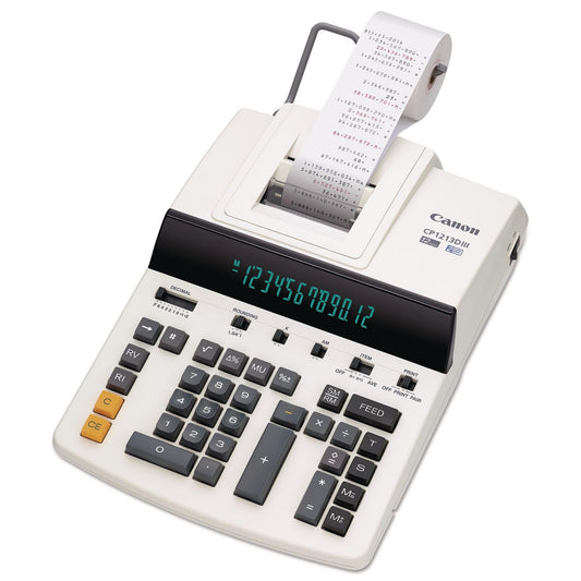 Canon Office Products CP1213DIII Desktop Printing Calculator, White, 6" x 11" x 17"