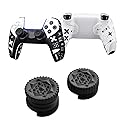 JEMDO Controller Performance Grips Compatible PlayStation 5 DualSense Controller,PS5 Anti-Slip Stickers Tape,Sweat-Absorbent Cover Skin,Black Print