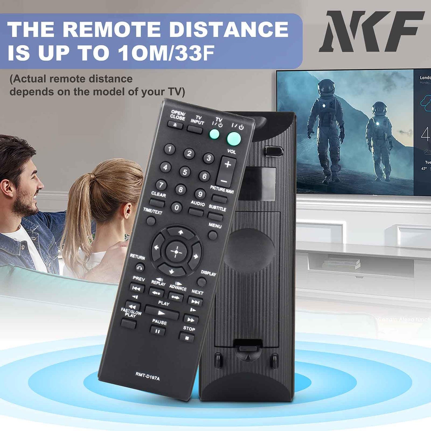 RMT-D197A for Sony DVD Player Remote: Replacement Sony DVD Remote for Sony DVP-SR510H DVP-SR210 DVP-SR210P DVP-SR510 DVP-NS57P DVP-NS710H