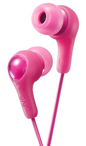 JVC Gumy in Ear Earbud Headphones, Powerful Sound, Comfortable and Secure Fit, Silicone Ear Pieces S/M/L - HAFX7P Pink, 1 Count (Pack of 1)