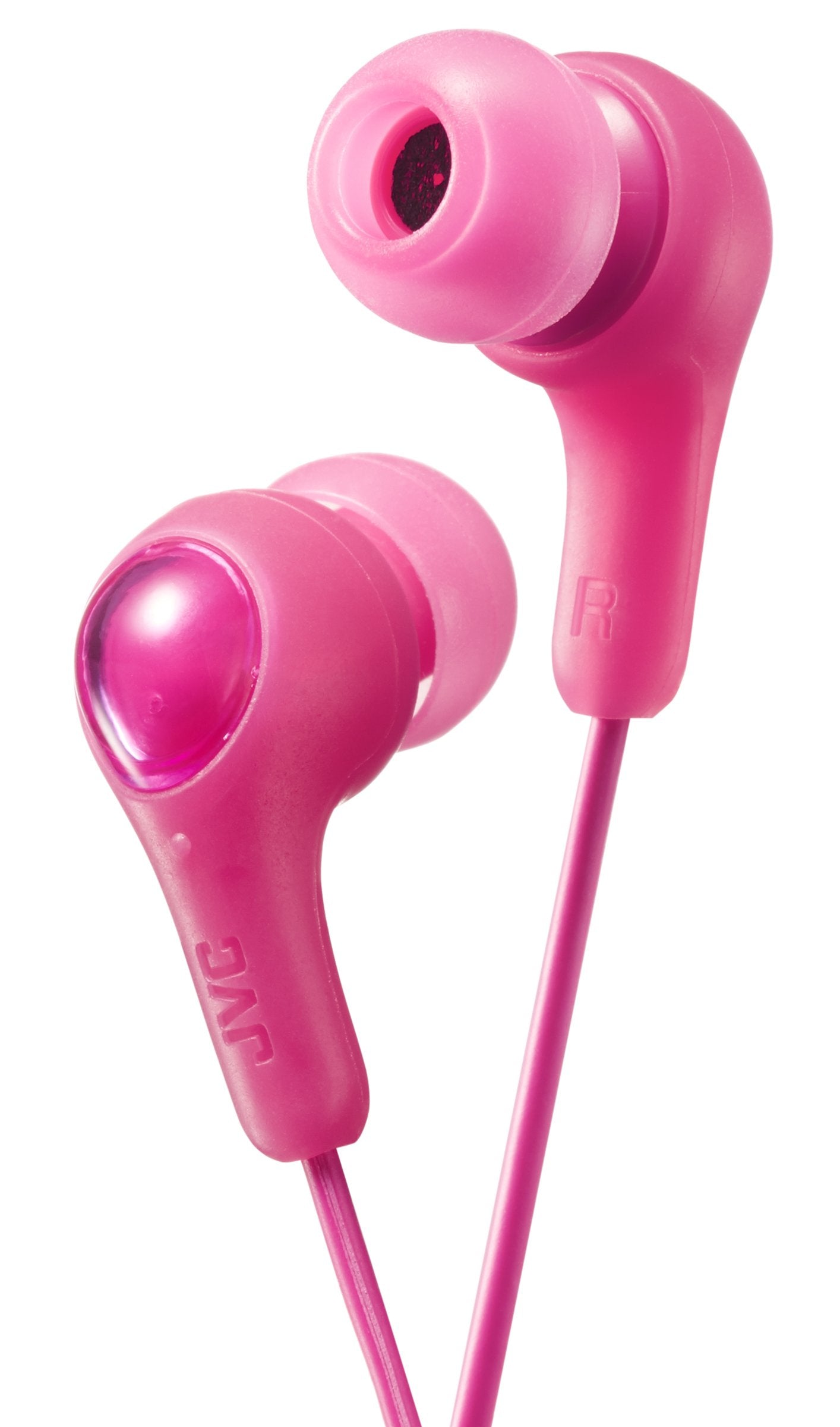JVC Gumy in Ear Earbud Headphones, Powerful Sound, Comfortable and Secure Fit, Silicone Ear Pieces S/M/L - HAFX7P Pink, 1 Count (Pack of 1)