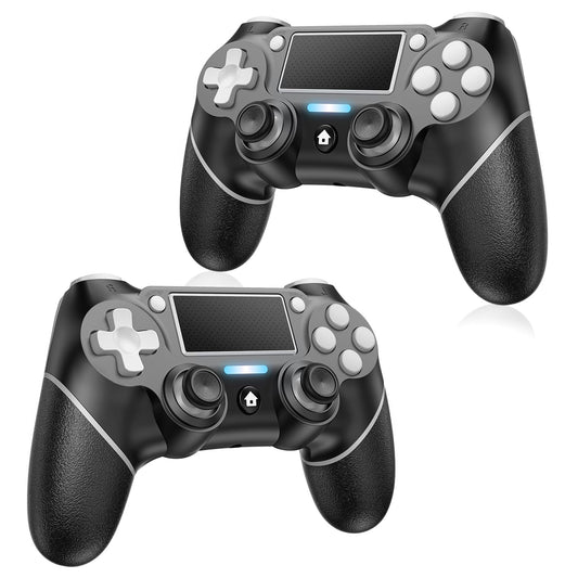 Matbip 2 Pack wireless controller for P4, wireless controller for p4/pro/slim/pc, with Non-Slip Grip, dual vibration, Turbo, type-c port (Midnight