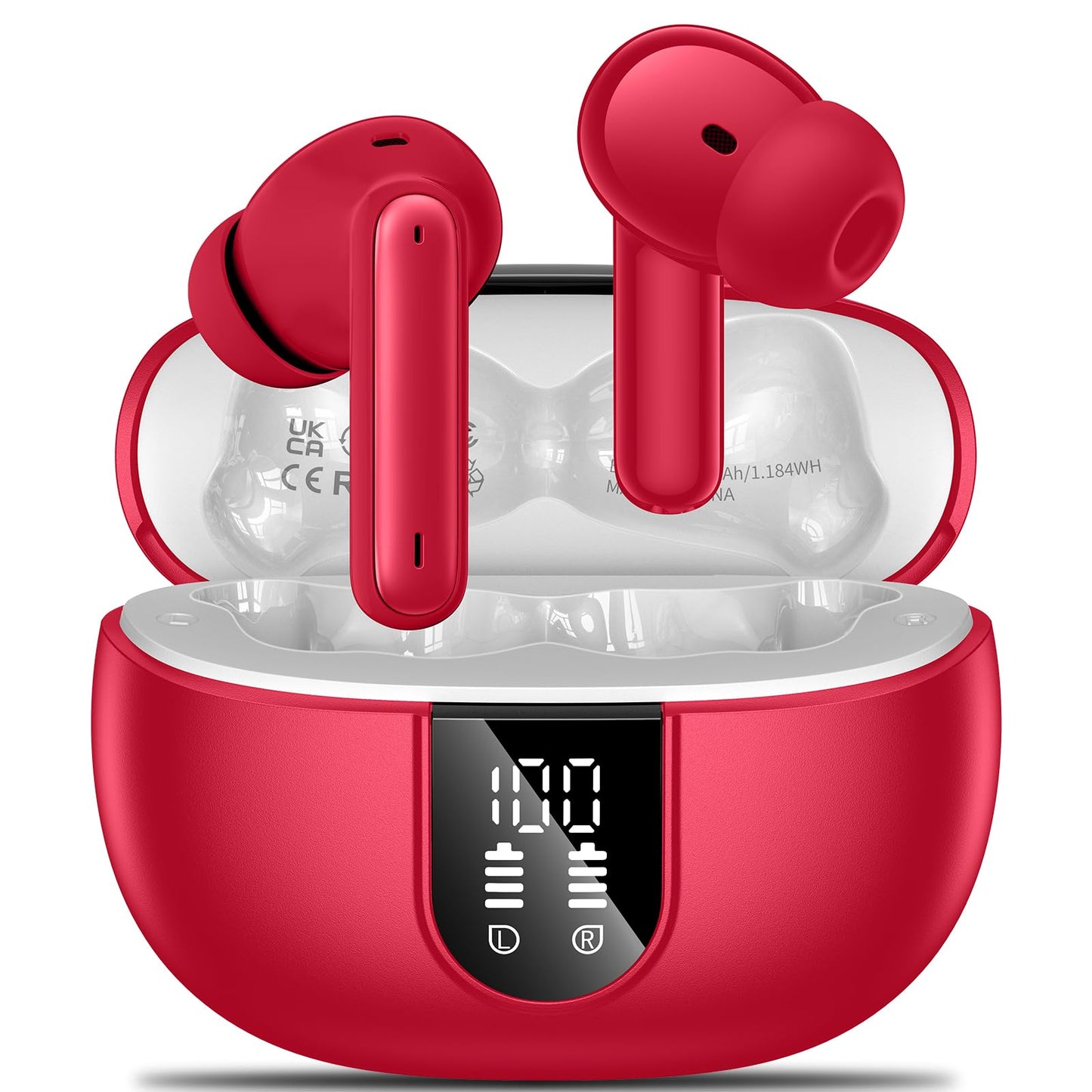 Wireless Earbuds, 2024 Wireless Headphones HiFi Stereo Earphones with 4 ENC Noise Canceling Mic, 42Hs Playtime In Ear Earbud, Bluetooth 5.3 Sport