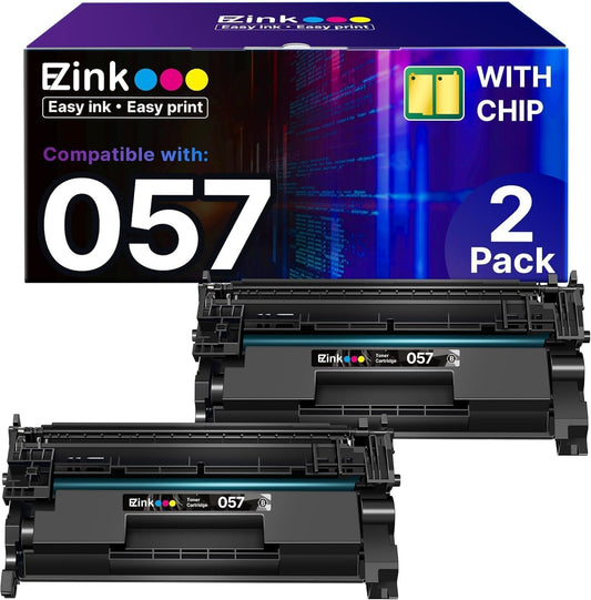 E-Z Ink 057 Toner Cartridges (with Chip) Replacement for Canon 057 Toner Cartridge CRG-057 057H Work with ImageCLASS MF445dw MF448dw LBP226dw LBP227dw