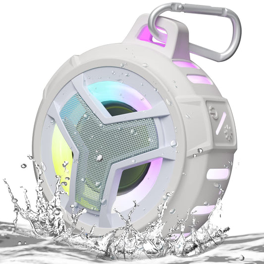 EBODA Bluetooth Shower Speaker, IPX7 Waterproof Portable Wireless Small Speakers, Floating, 2000mAh with Light for Home, Pool, Beach, Boat, Kayak