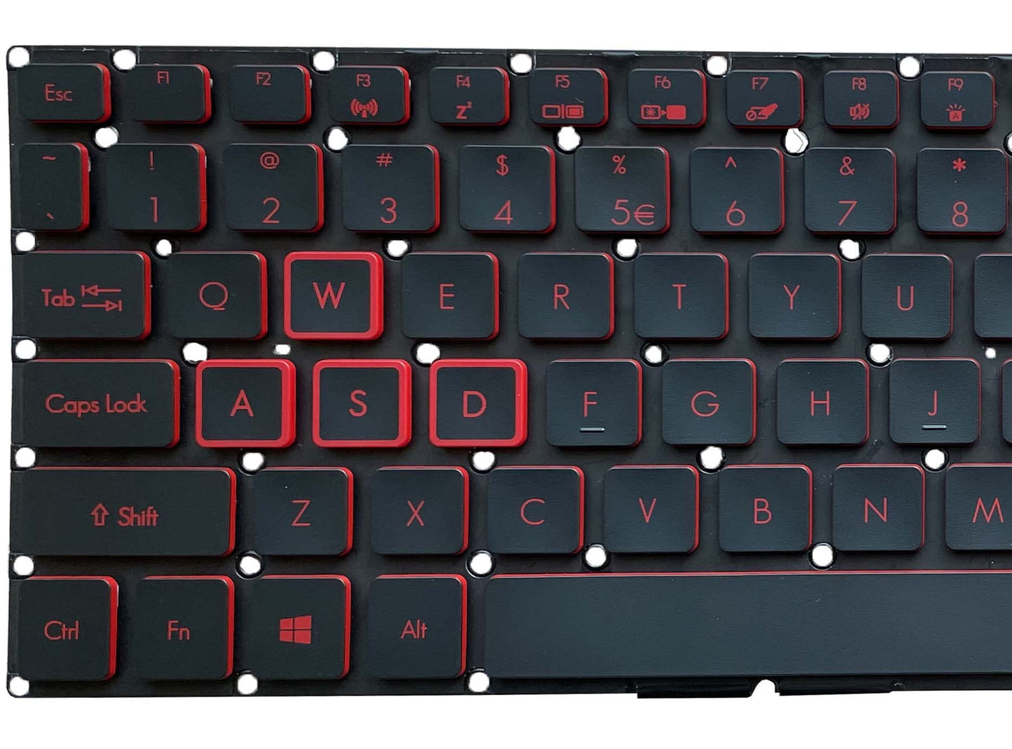 KB US Layout Notebook Keyboard for Acer Nitro 5 AN515 AN515-51 AN515-52 AN515-53 Series Laptop P/N: N17C1 N16C7 Series red Font, with Backlight,