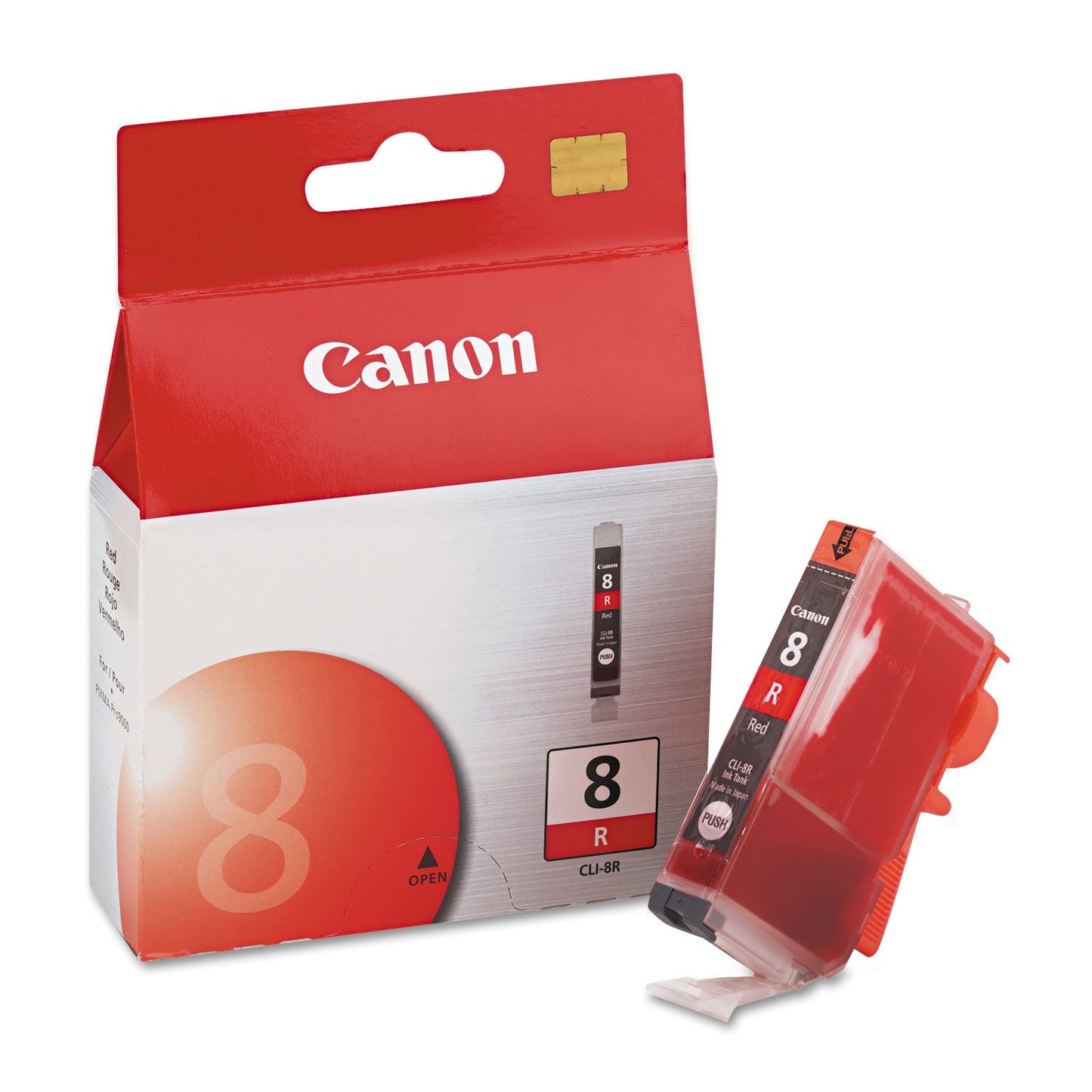 Canon CLI-8 Ink Cartridge, Red - in Retail Packaging
