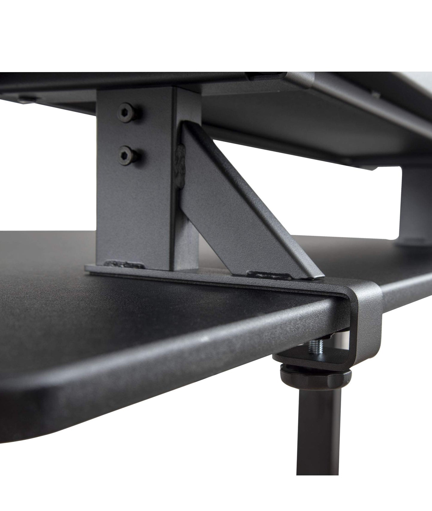 Stand Up Desk Store Clamp-On Adjustable Height Desk Shelf Monitor Stand (60" Wide)