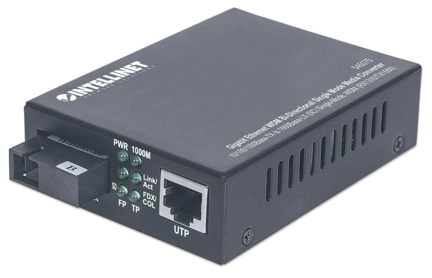 Intellinet Gigabit WDM Media Converter, SC to RJ45, 1310/1550 nm