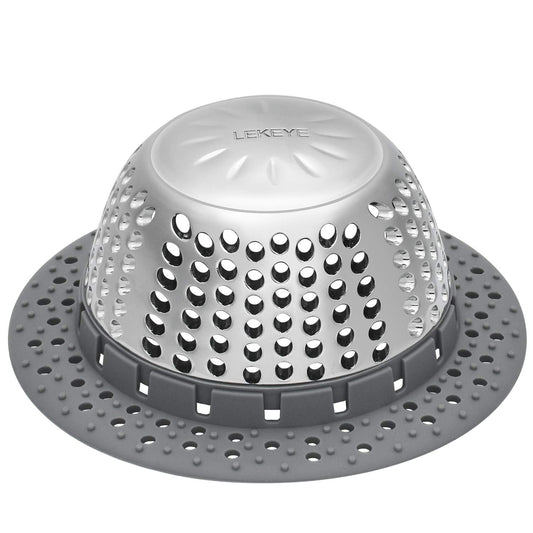 LEKEYE Drain Hair Catcher/Bathtub Drain Cover/Drain Protector for Pop-Up & Regular Drains(Patented Product)