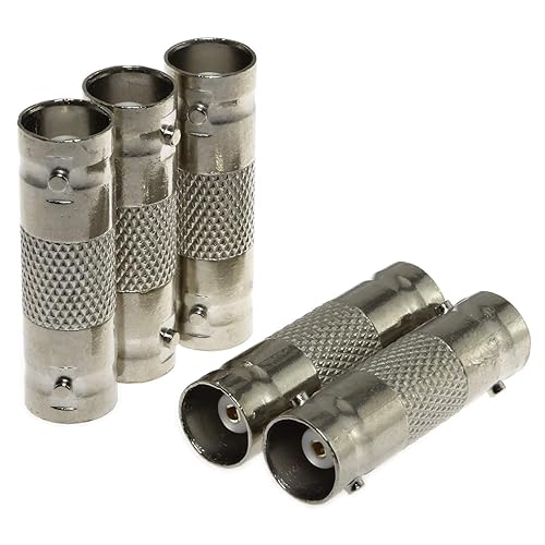 RuiLing 5-Pack BNC Female to BNC Female Jack Connector Couplers for Video CCTV Security Camera