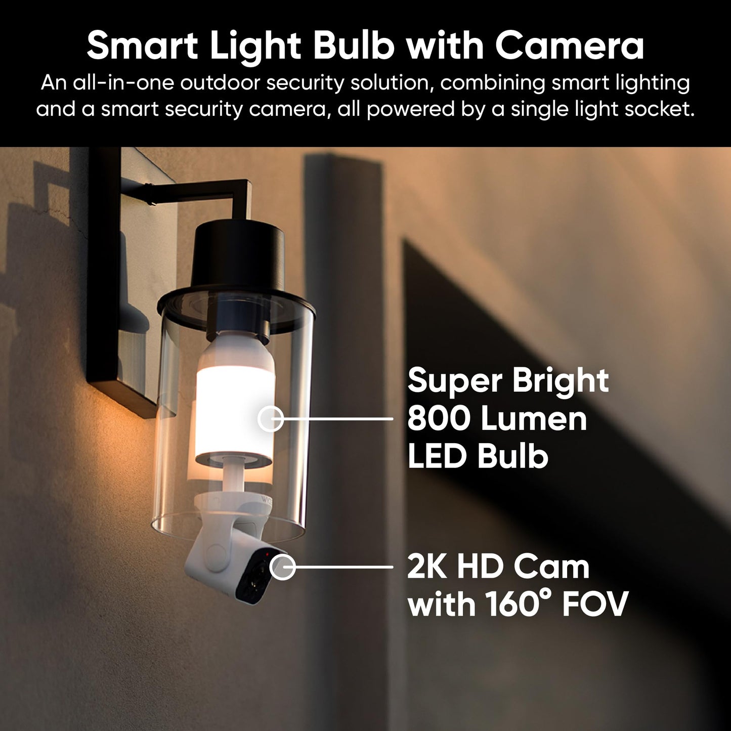 WYZE Accessory Bulb (WYZE Bulb Cam Required), Dimmable 800 Lumens LED Bulb, Soft White 3000K, E26 Base, Bluetooth Connection only (no Wi-Fi