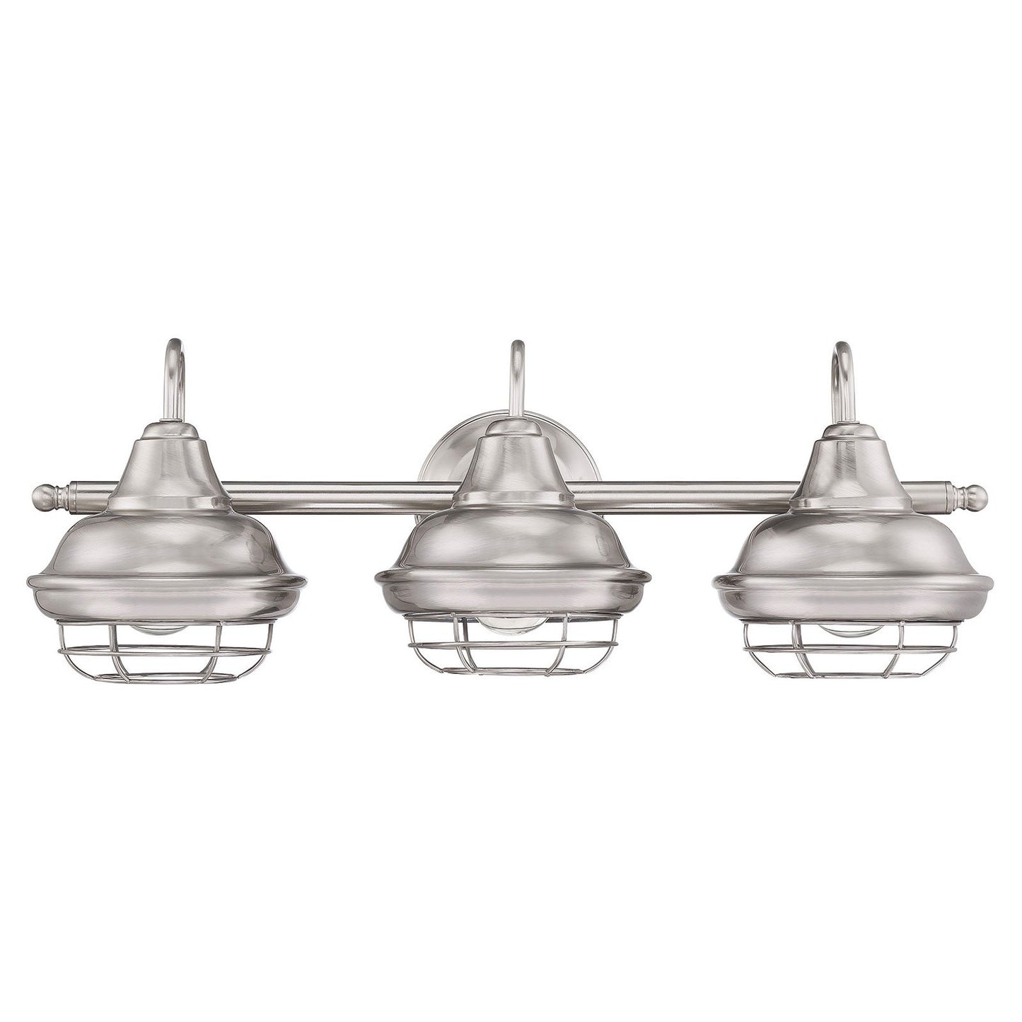 Designers Impressions Charleston Satin Nickel 3 Light Wall Sconce/Bathroom Fixture: 10012