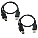 MTUERANC USB OTG Cable, 2 Pack USB Micro Male to Mini USB 5 Pin Male Conversion Adapter Cable for Canon Cameras and Tablets (1Ft/30cm)