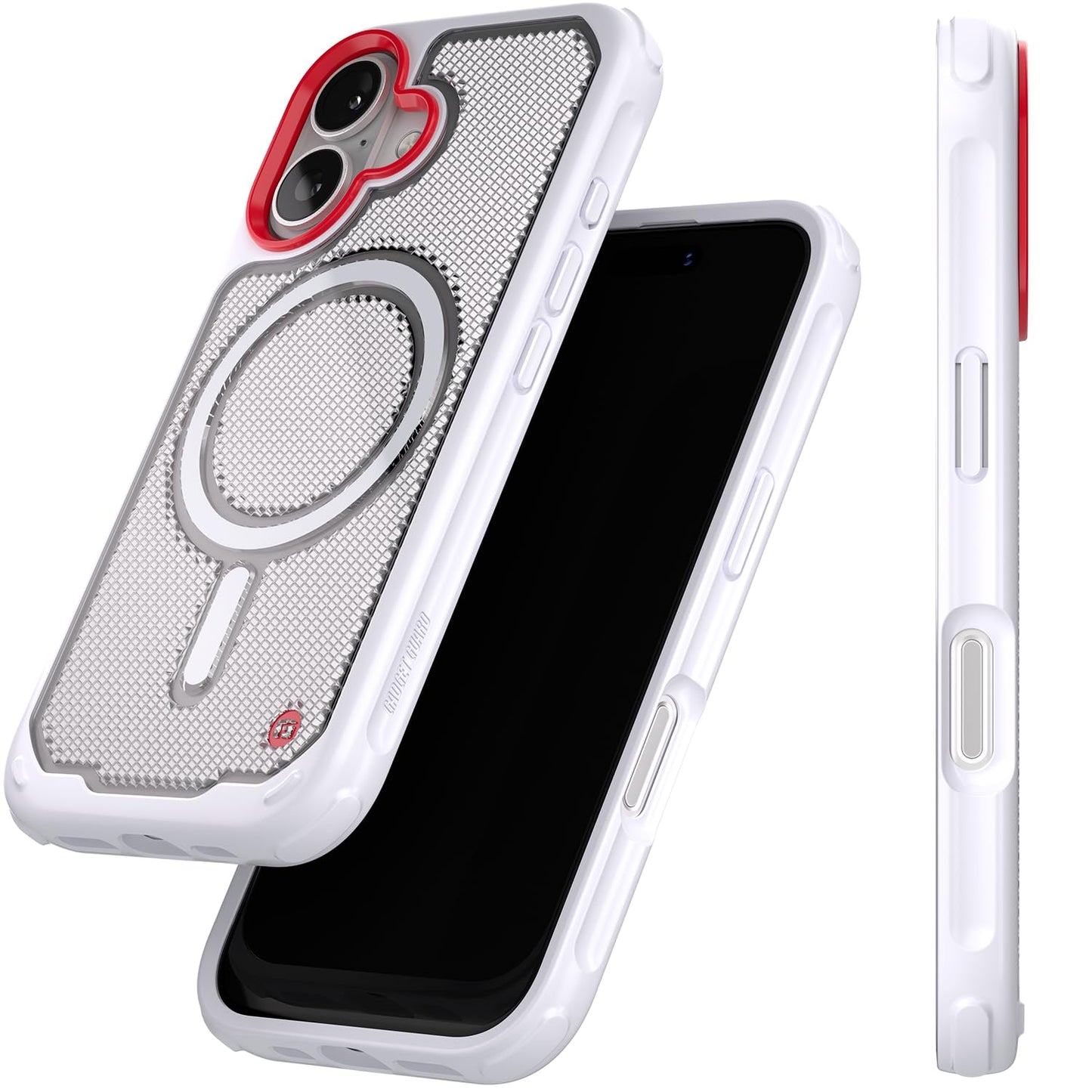 Gadget Guard for iPhone 16 Case for MagSafe, Rugged Phone Cover White