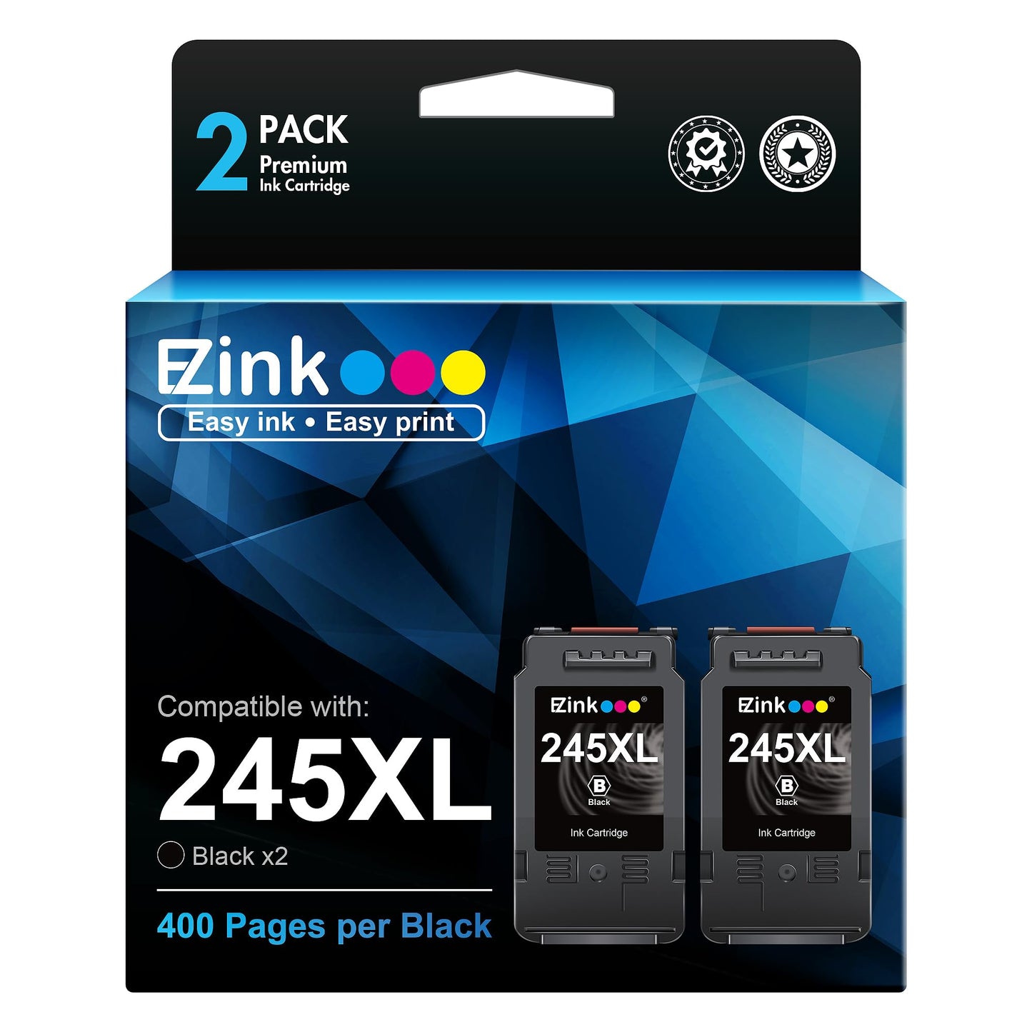 E-Z Ink 245XL Black Ink Cartridge Replacement for Canon 245XL 245 XL PG-245XL PG245XL PG-243 Compatible with Canon Pixma MG2525 TR4520 TS3120 MG2520