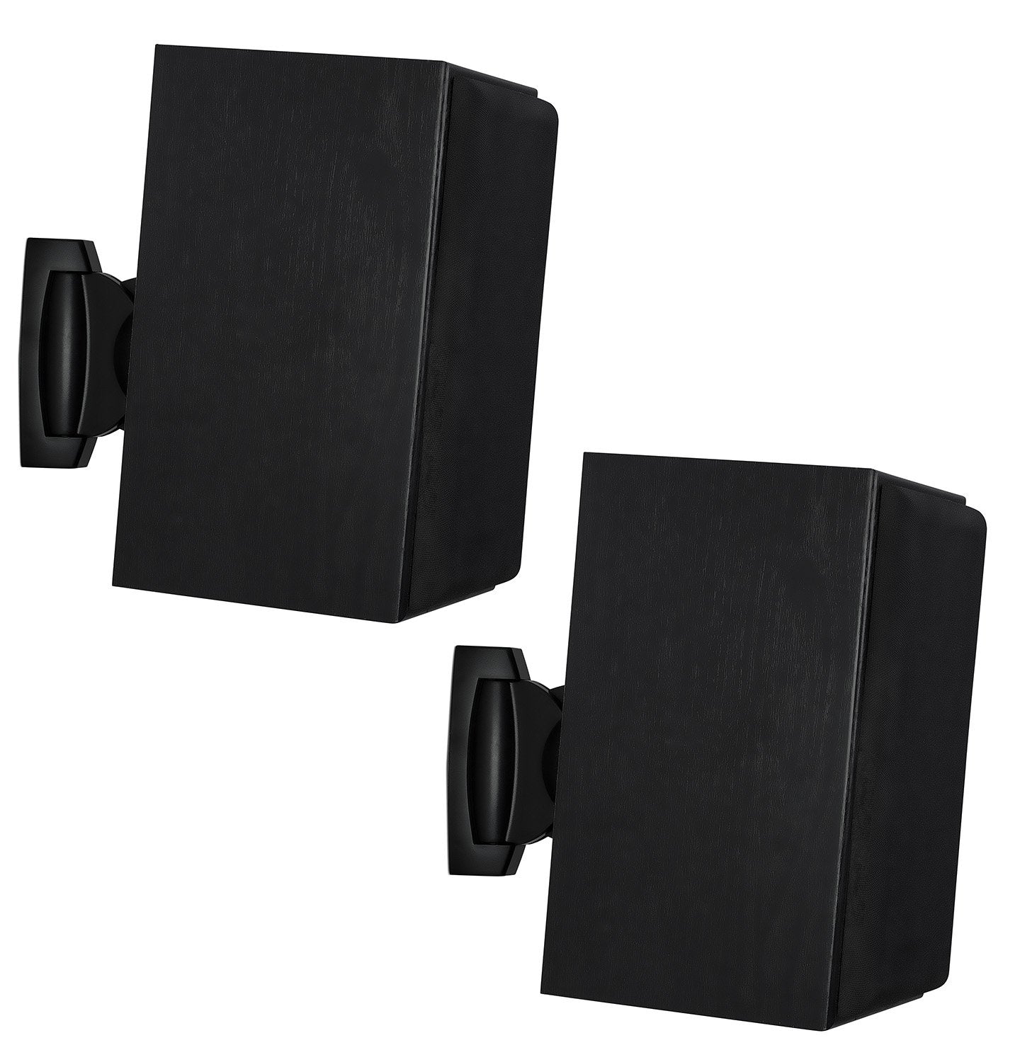 Mount-It! Heavy-Duty Speaker Wall Mount, Universal Adjustable Design for Bookshelf, Large or Small Speakers, 1 Pair, 22 Lbs Capacity, Black