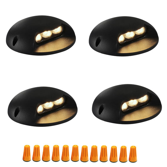 GXSTHY 4 Pack 110V-120V Outdoor Deck Lights Hardwired