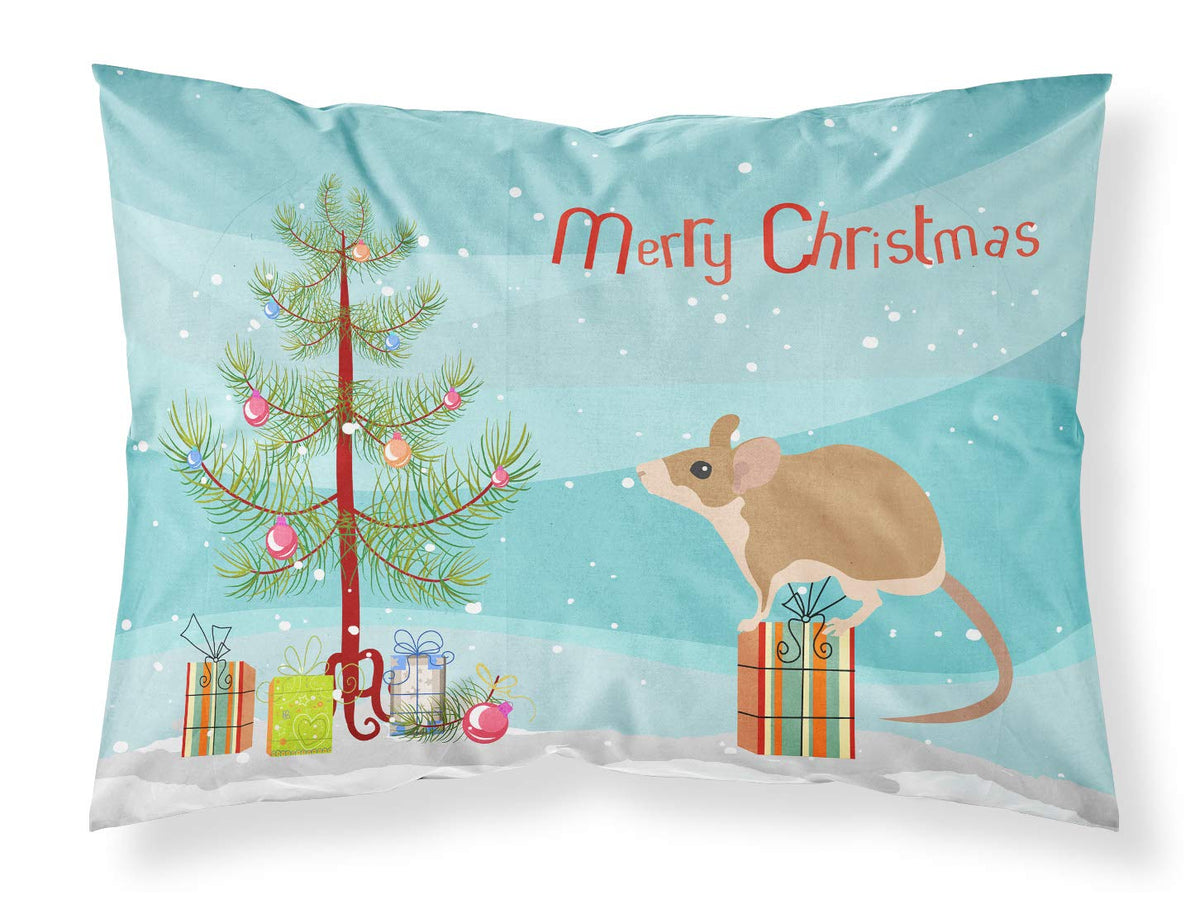 Caroline's Treasures CK4465PILLOWCASE Spiny Mouse Merry Christmas Fabric Standard Pillowcase Lightweight Super Soft Easy Care Decorative Artwork