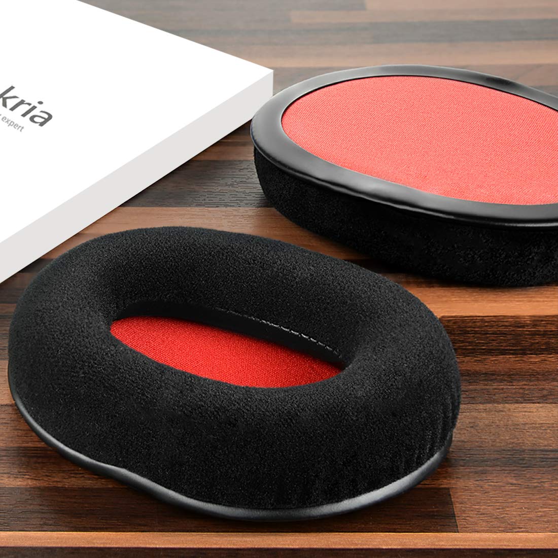 Geekria Comfort Velour Replacement Ear Pads Compatible with HyperX Cloud III/II/Flight/Flights/Stinger/Alpha/AlphaS Headphones, Ear Cushions (Black